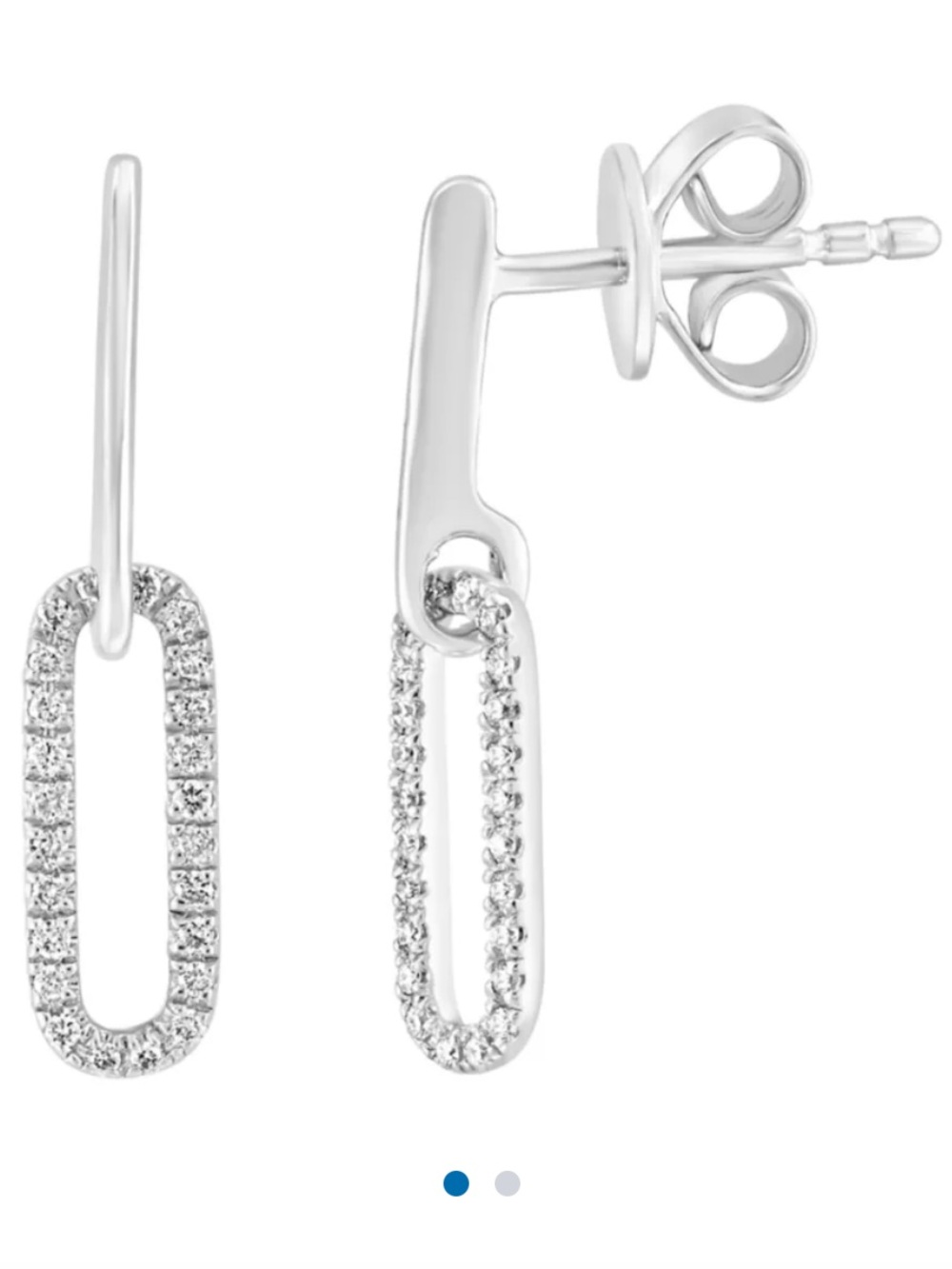 Effy Women’s 925 Sterling Silver Diamond Earrings EUC Worn Twice